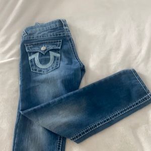 Straight leg true religion jeans.